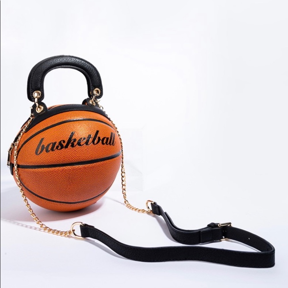 Basketball shaped handbag